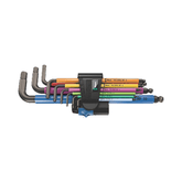Hex Key Set Wera 950/9 Hex - Plus Multicolour Metric HF1 BlackLaser - 9 Pieces - Genetik Sport
